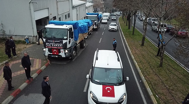 Onikişubat Belediyesi'nden, Elazığ'a 5 Kamyon Yardım