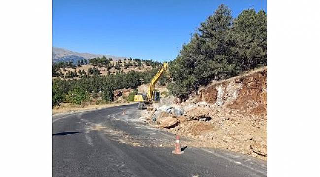 BERTİZ'DE YOL ÇALIŞMASI  .