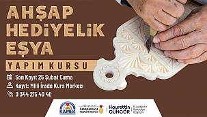 AHŞAP HEDİYELİK EŞYA YAPIM KURSU BAŞLIYOR