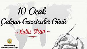 Kahramanmaraş Orman Bölge Müdürlüğü 10 Ocak Gazeteciler Günümüzü Kutladı.