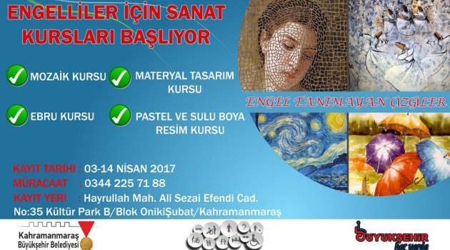 BÜYÜKŞEHİR'DEN ENGELLİLERE SANAT KURSU