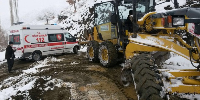 BÜYÜKŞEHİR YOLU AÇTI AMBULANS HASTAYA ULAŞTI