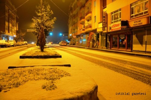 Göksunda Kar Yağışı Etkili Oldu