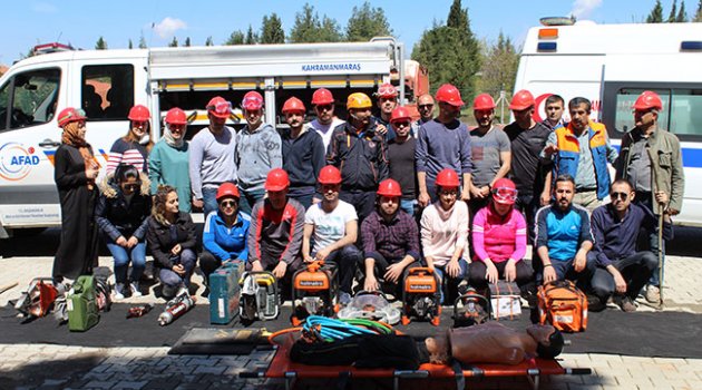 Kahramanmaraş'ta afet ve acil durum tatbikatı.