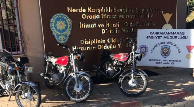 Kahramanmaraş ta Motosiklet Çalan 2 Kişi Tutuklandı..