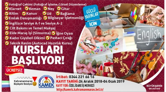 KAMEK'TE KIŞ DÖNEMİ KAYITLARI BAŞLADI