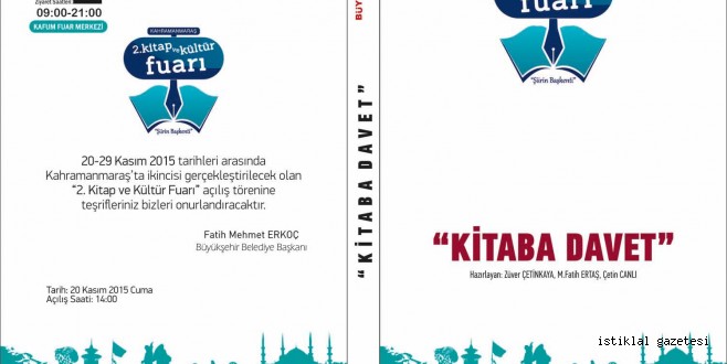 "KİTABA DAVET'E KİTAPLI DAVETİYE"