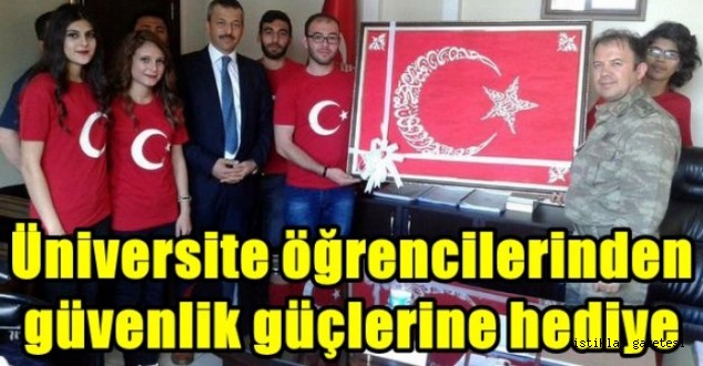 KSÜ öğrencilerinden güvenlik güçlerine anlamlı hediye