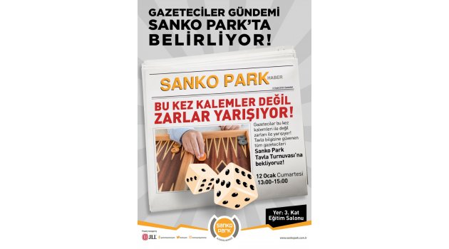 SANKO PARK'TAN GAZETECİLERE ÖZEL ÖDÜLLÜ TAVLA TURNUVASI..