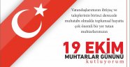 VALİ DAVUT GÜL'ÜN 19 EKİM MUHTARLAR GÜNÜ MESAJI