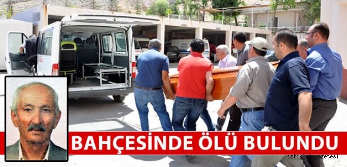 Yaşlı adam bahçesinde ölü bulundu